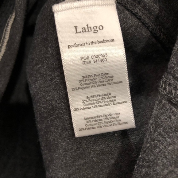 Lunya Lahgo Restore Henley Size XXL Charcoal Gray - Picture 6 of 7